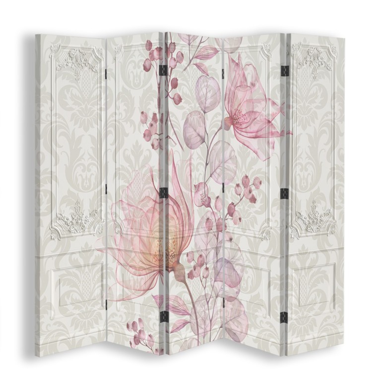 Room divider Double-sided, Baroque flowers