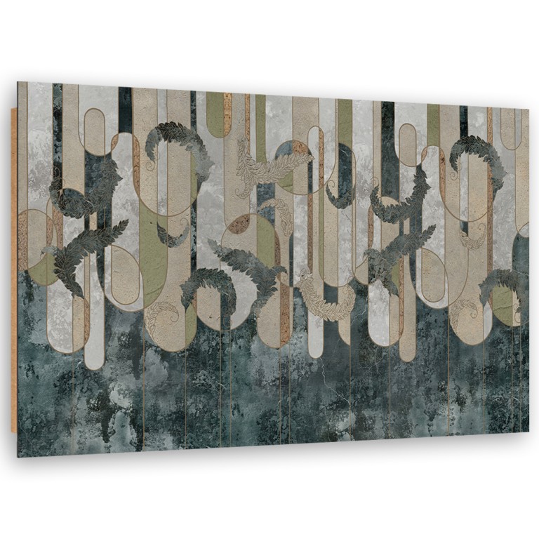 Deco panel print, Plant abstraction in earth colours