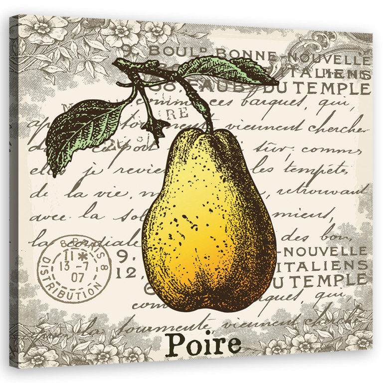 Canvas print, Pear vintage