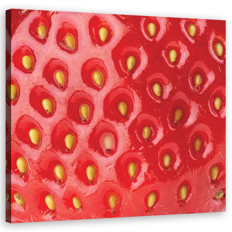 Canvas print, Strawberry macro