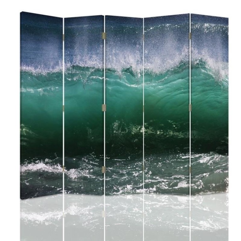 Room divider Double-sided, The power of the sea wave