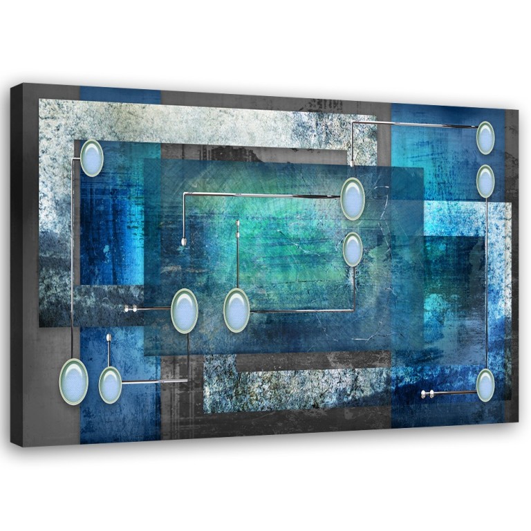 Canvas print, Abstract Turquoise Blue