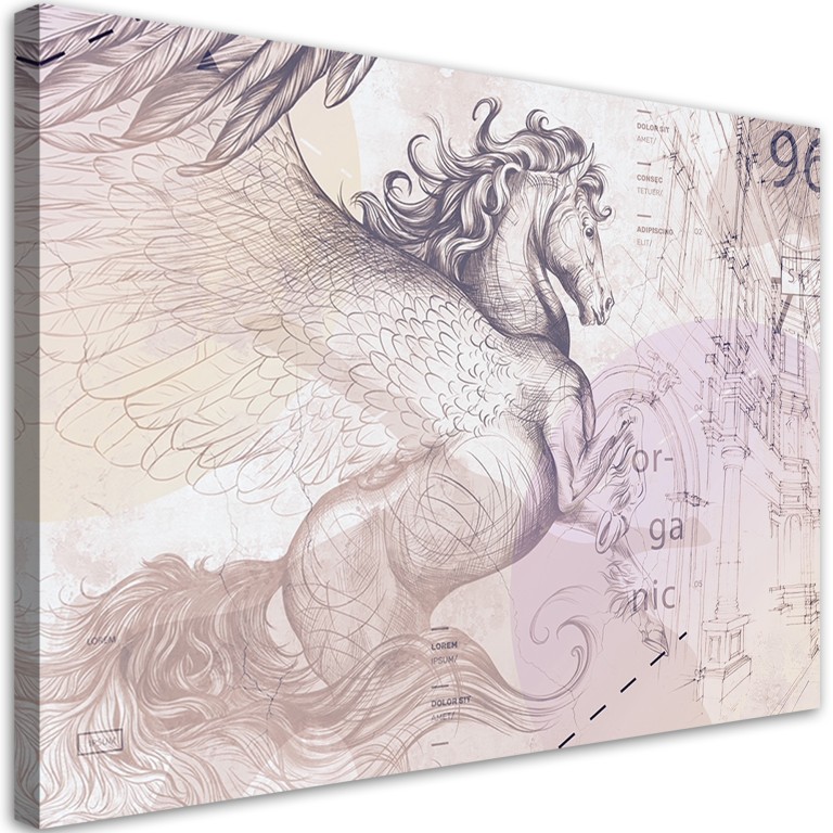 Canvas print, Winged Pegasus abstract