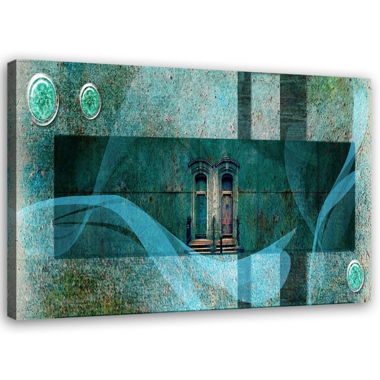 Canvas print, Windows Abstraction Turquoise