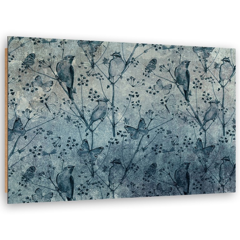 Deco panel print, Birds on the branches