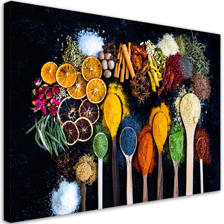 Canvas print, Herbs Spices for the kitchen