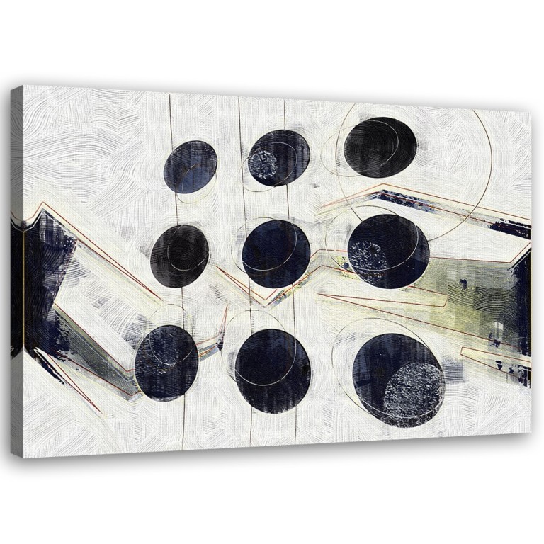 Canvas print, Abstract Balls Black and White