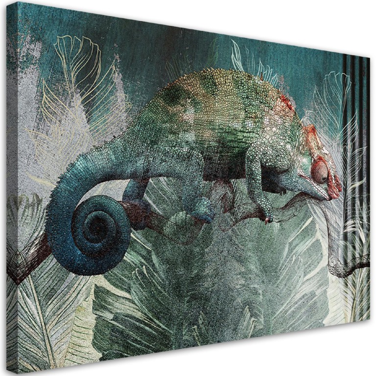 Canvas print, Chameleon in the jungle