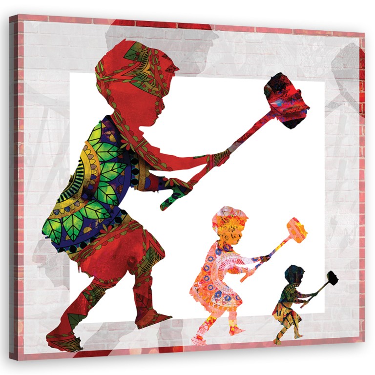 Canvas print, Banksy Hammer Boy