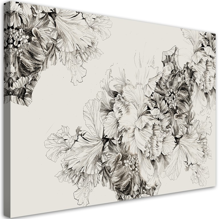 Canvas print, Floral vintage motif