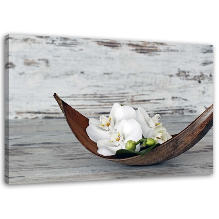 Canvas print, Flowers Orchid Wood Zen Spa