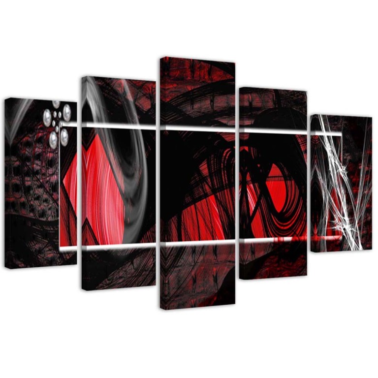 Five piece picture canvas print, Abstraction