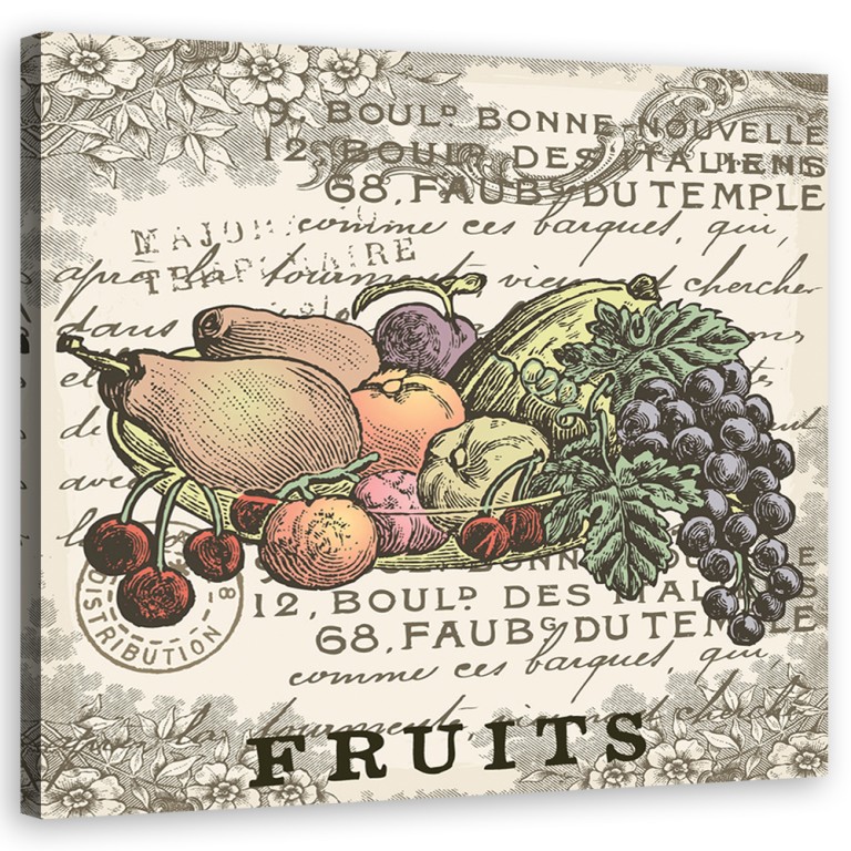 Canvas print, Fruits vintage