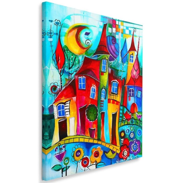 Canvas print, Colourful houses