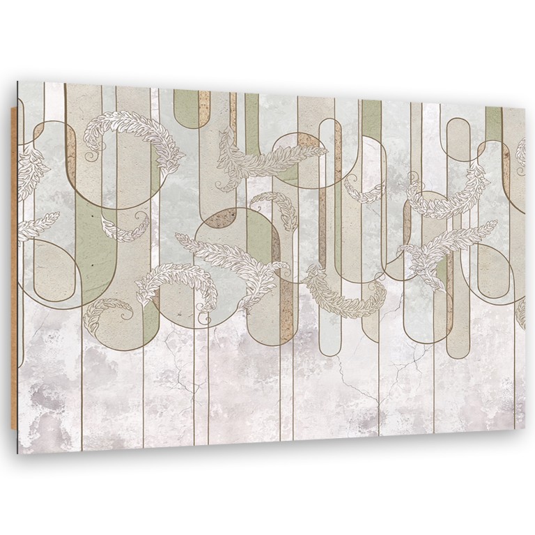 Deco panel print, Scandinavian minimalist abstraction in beige