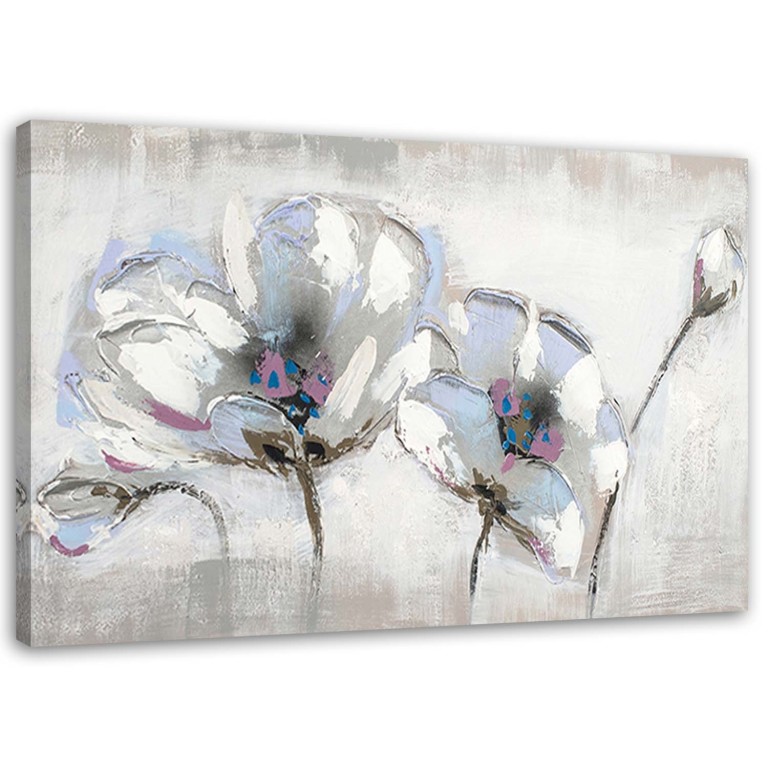 Canvas print, White flowers as painted