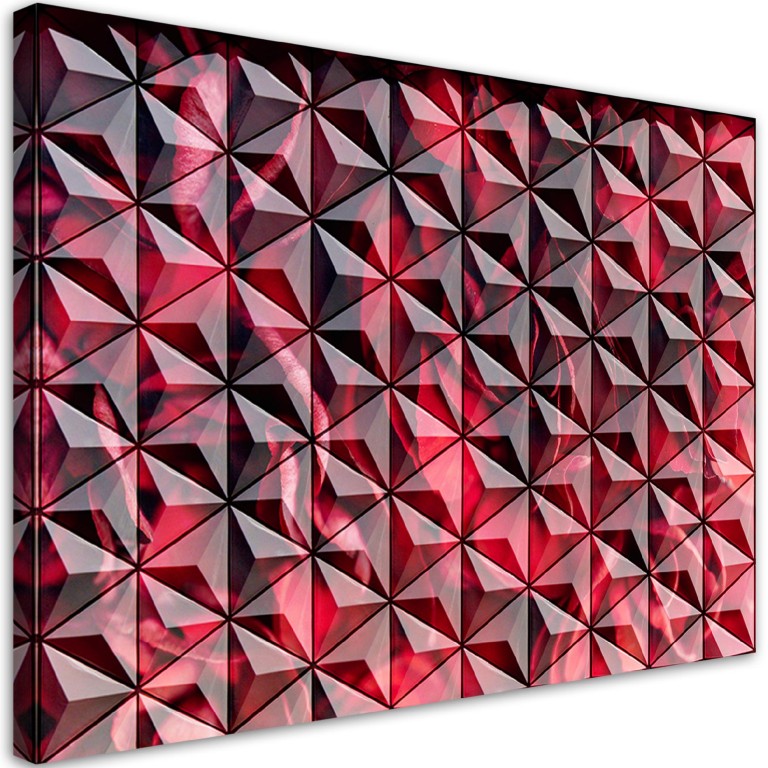 Canvas print, Red geometrics