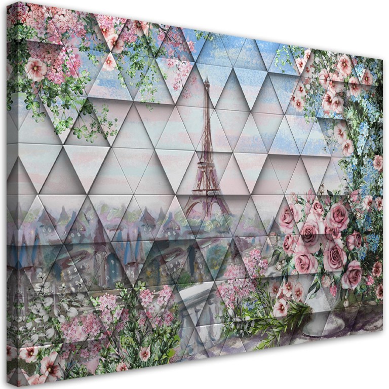 Canvas print, Eiffel Tower in spring