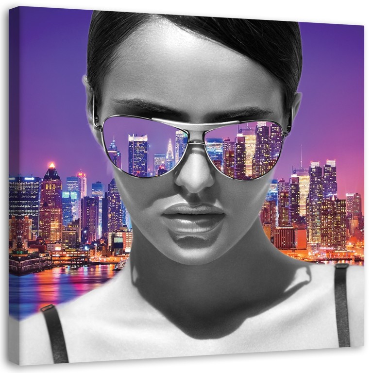 Canvas print, Canvas Pop Art Woman In New York