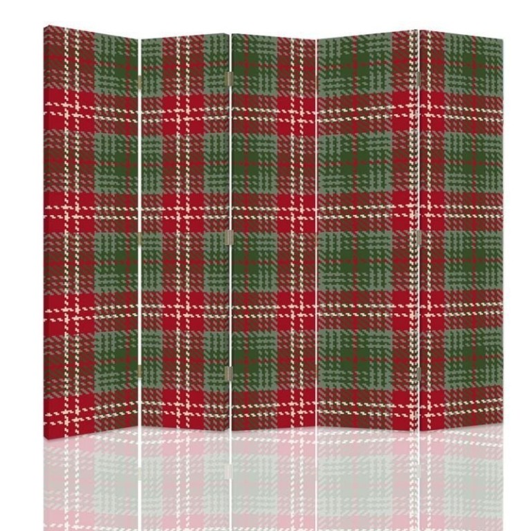 Room divider Double-sided, Red-green check