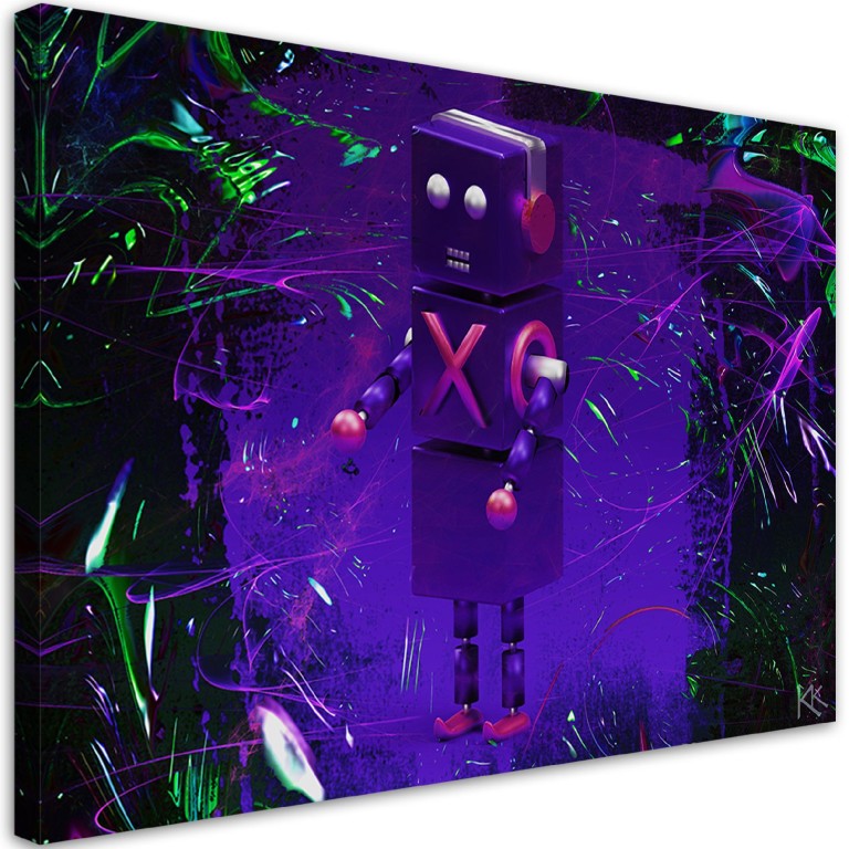 Canvas print, Robot gaming player