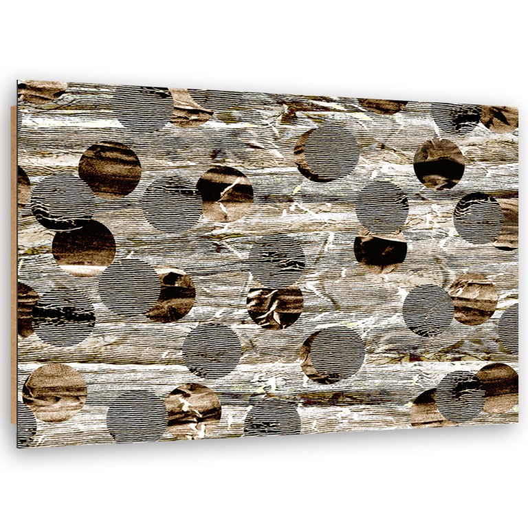 Deco panel print, Brown circles abstract