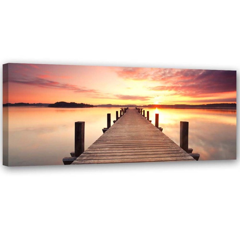 Canvas print, Sunset over the Bridge