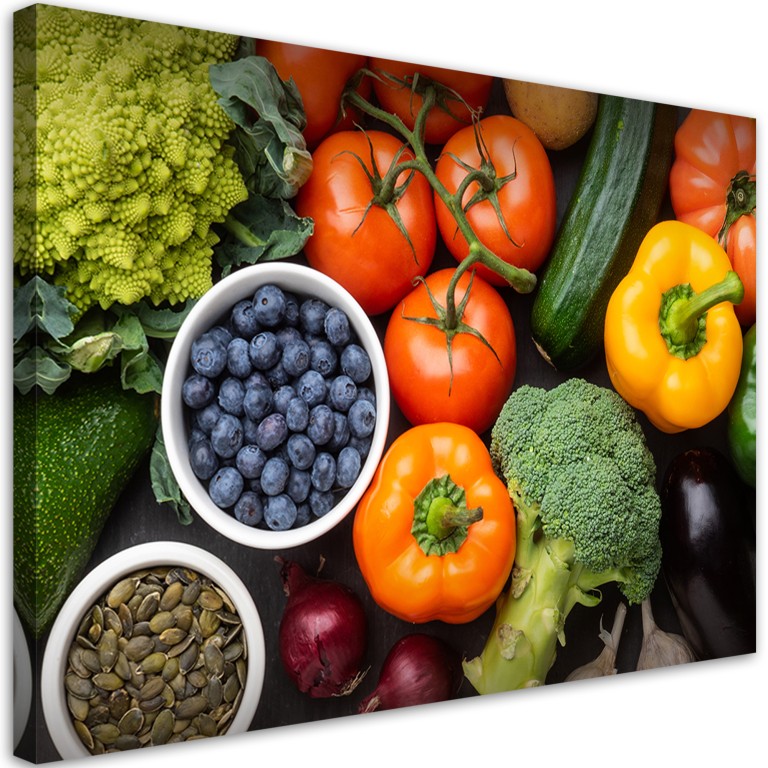 Canvas print, Fresh vegetables and fruits