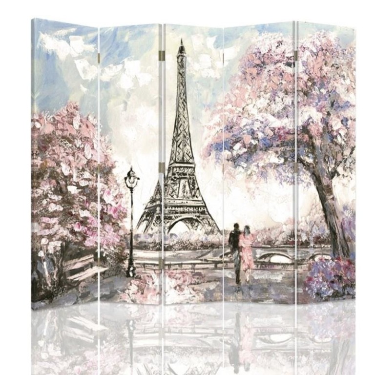 Room divider Double-sided, Springtime in Paris