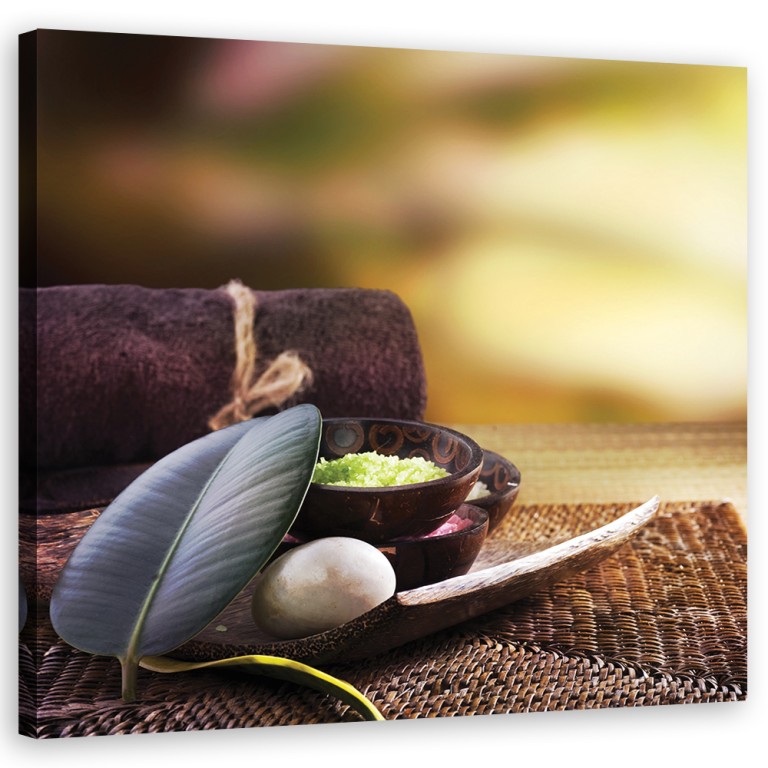 Canvas print, Zen spa leaves