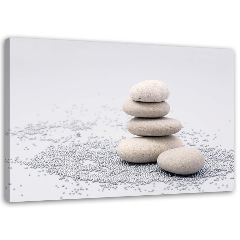 Canvas print, Zen Stones Nature Beige