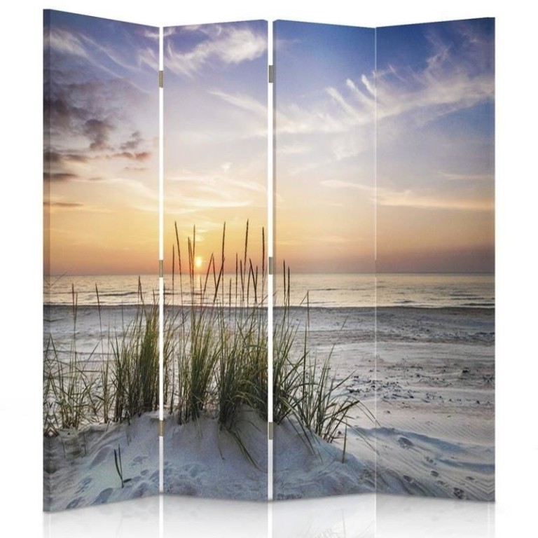 Room divider Double-sided, Grass on the sea beach