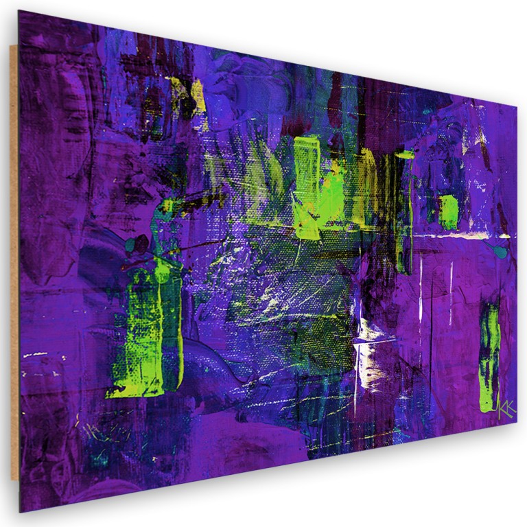 Deco panel print, Violet abstract hand painted