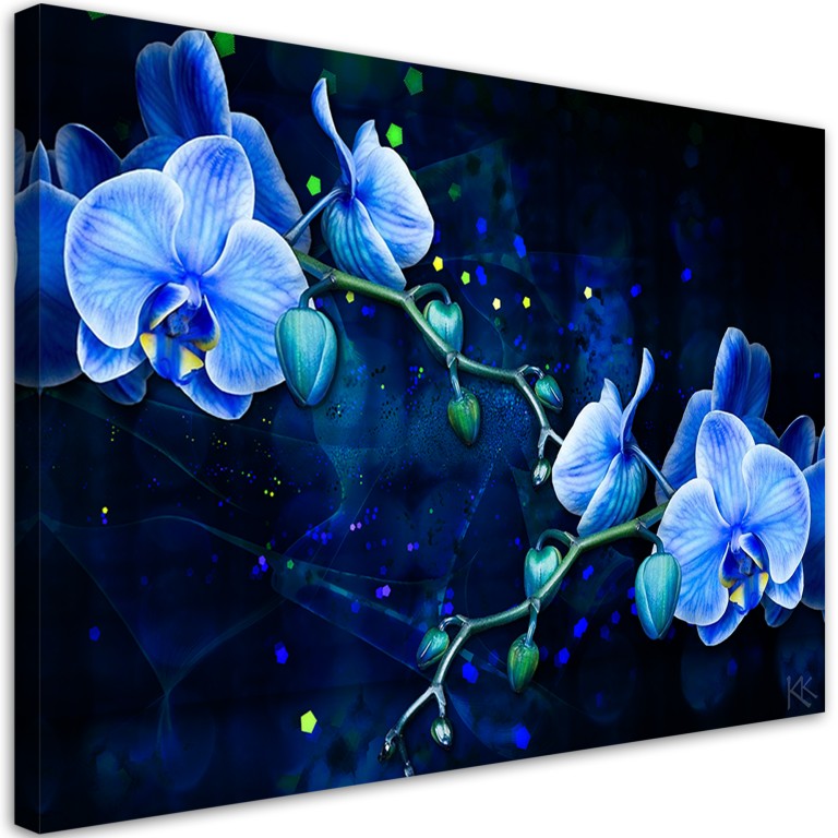 Canvas print, Blue orchid flower