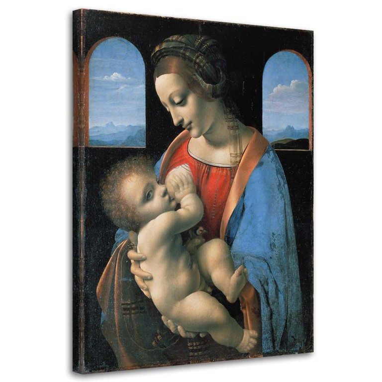 Canvas print, REPRODUCTION Madonna Litta - Da Vinci