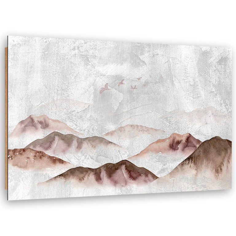 Deco panel print, Birds over the mountains