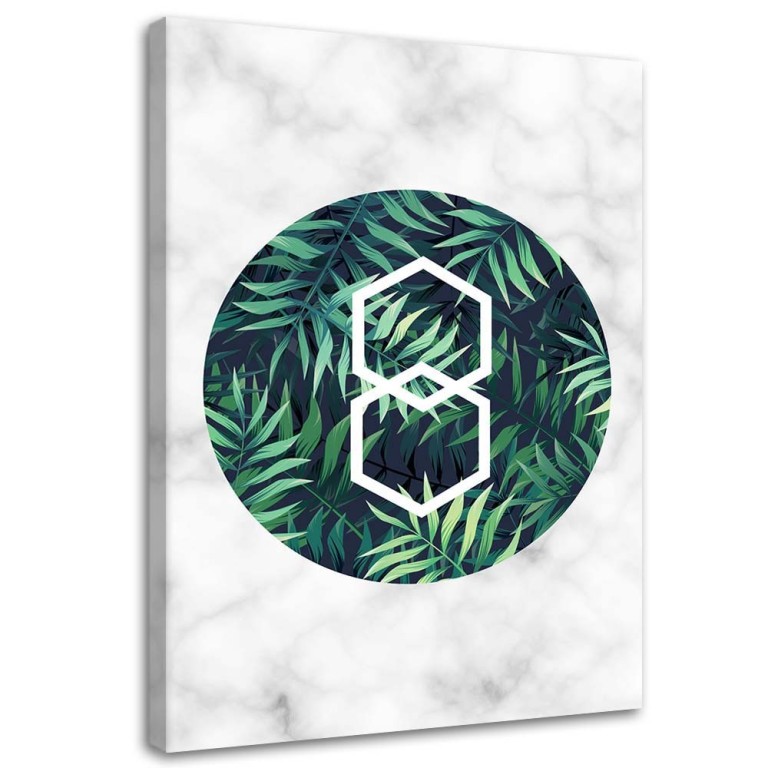 Canvas print, Geometric Fern Leaf