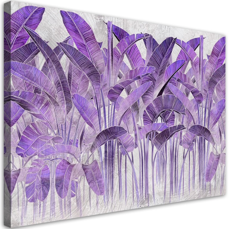 Canvas print, Violet banana leaves