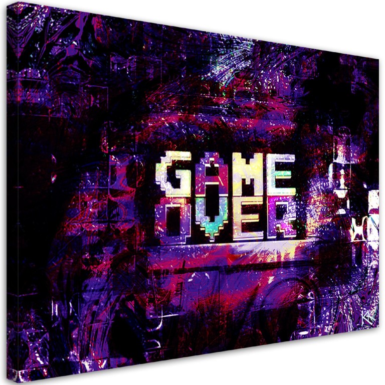 Canvas print, Abstract sign Game over