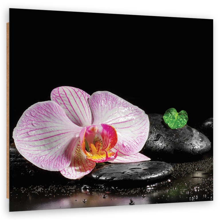 Deco panel print, Blossoming orchid zen