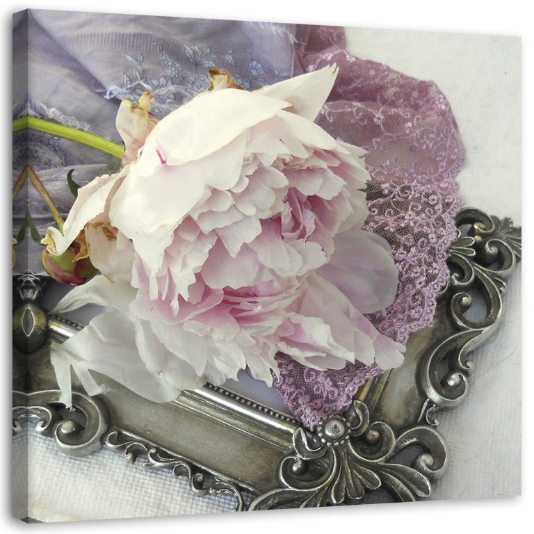 Canvas print, Rose flower shabby chic