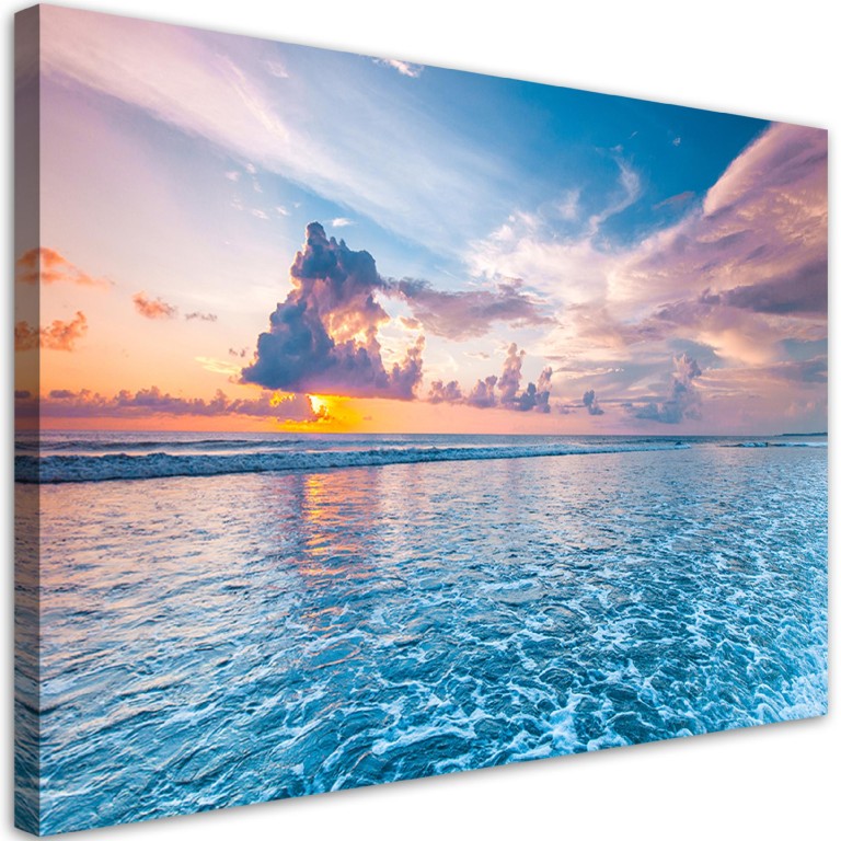 Canvas print, Sunset over the sea