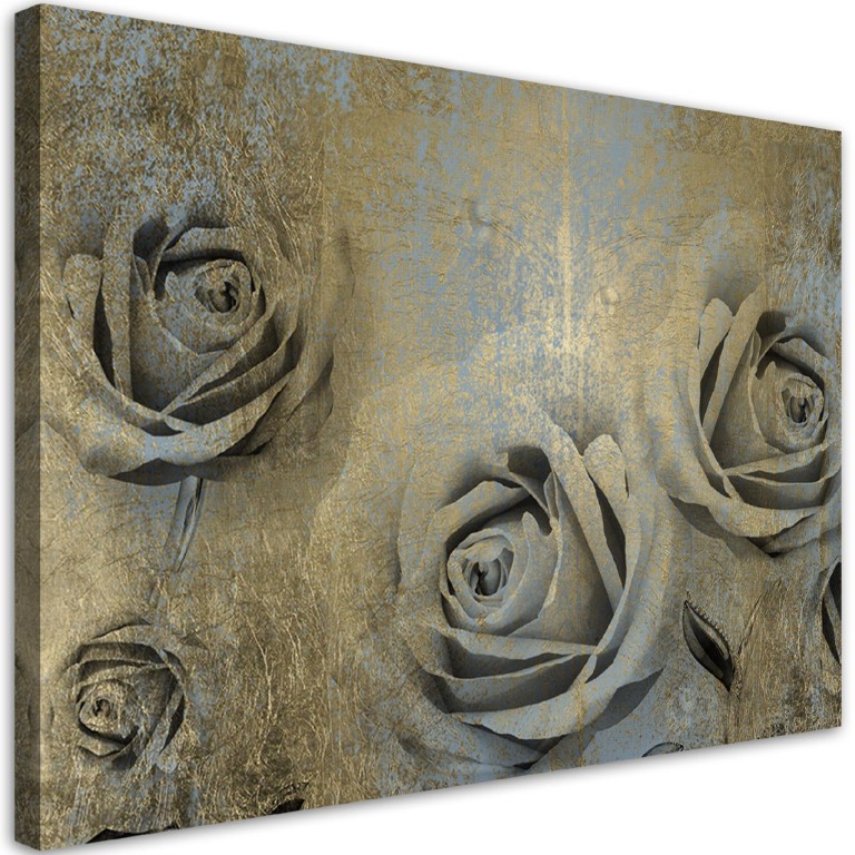 Canvas print, Gold roses