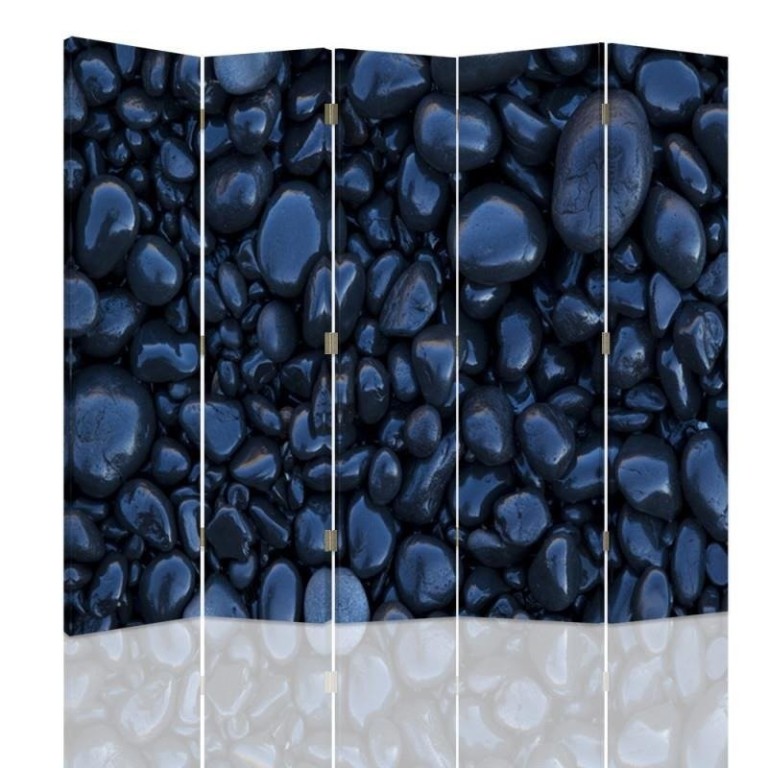 Room divider Double-sided, Black Stones