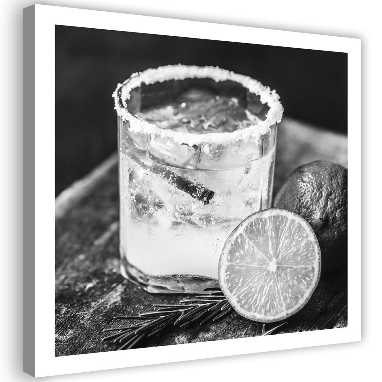 Canvas print, Drinks Black and White