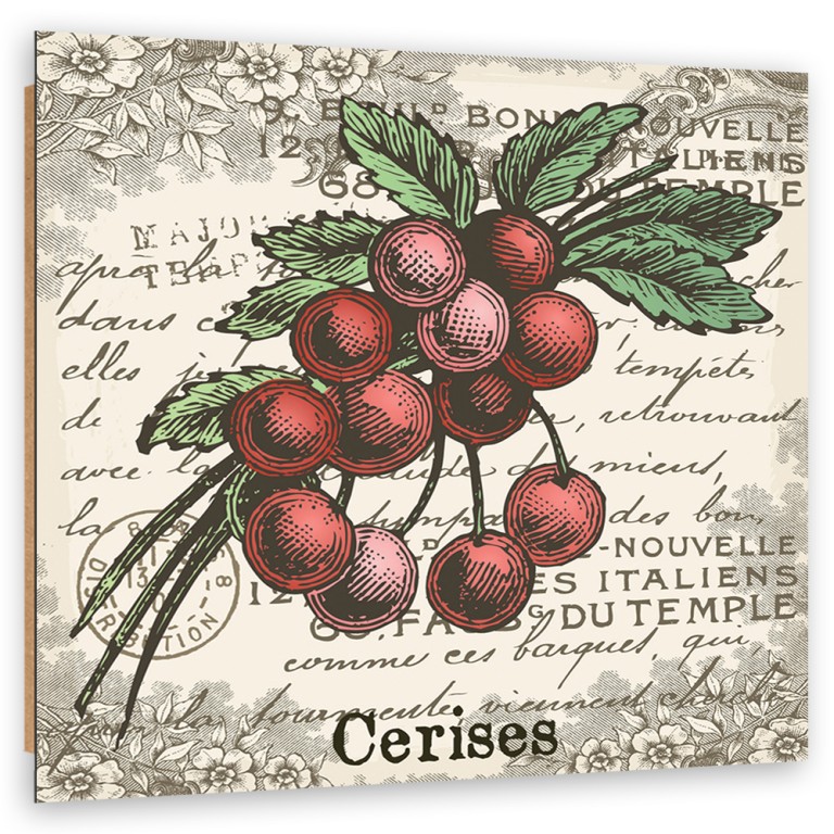 Deco panel print, Cherry vintage