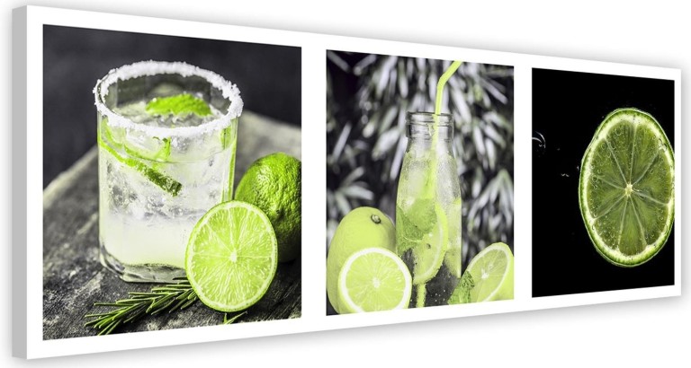 Canvas print, Lime Drink Panorama