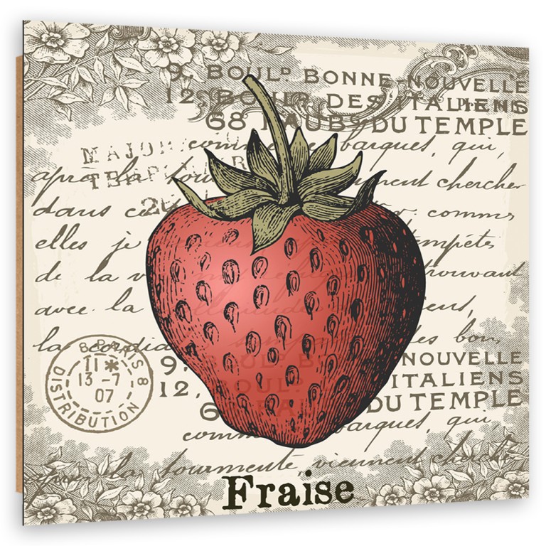 Deco panel print, Strawberry vintage