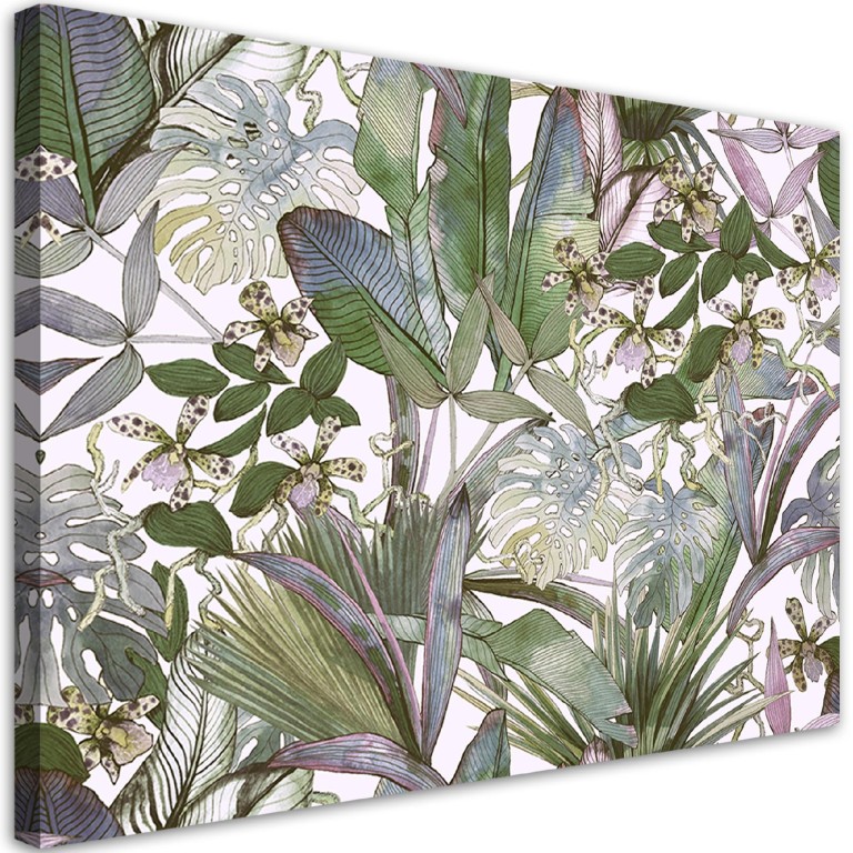 Canvas print, Tropical monstera leaves