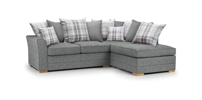 Chilli Corner Sofa Bed Right Lisbon Grey Scatter Cushioned Back